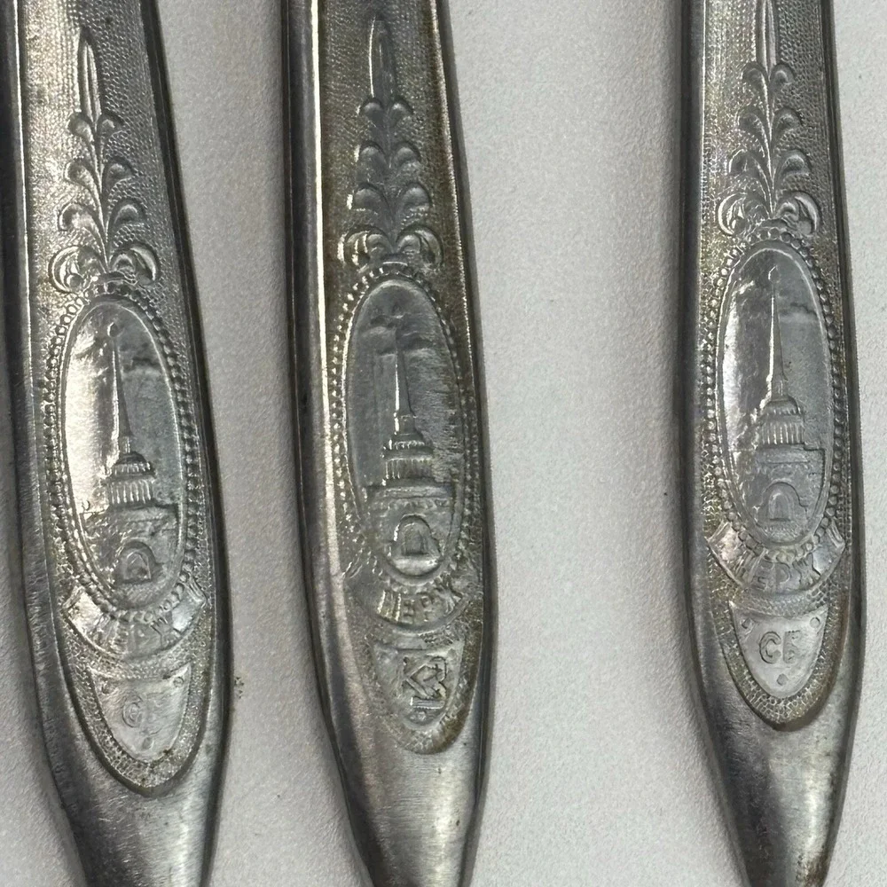 USSR Butter Knives Lot Of 5‎ Communist Russian Soviet PAVLOVO factory KIROVA